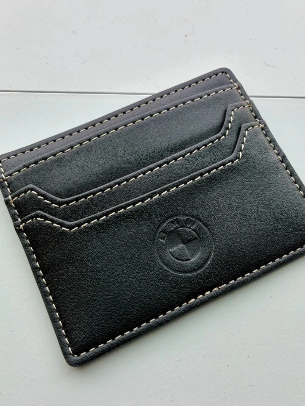 BMW Black Leather Slim Card & Key Pocket